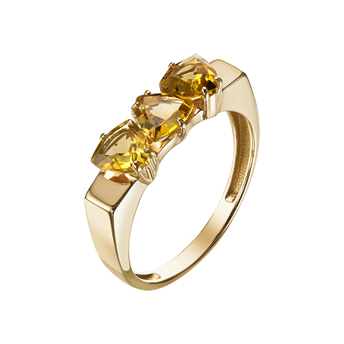 Кольцо, золото, цитрин, К120-6551Ц